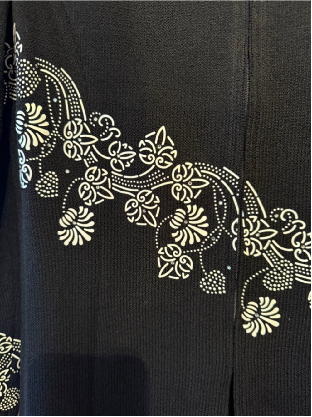 Women's ST. JOHN EVENING Black & White Embellished Blazer Jacket Size 8 - Picture 7 of 11